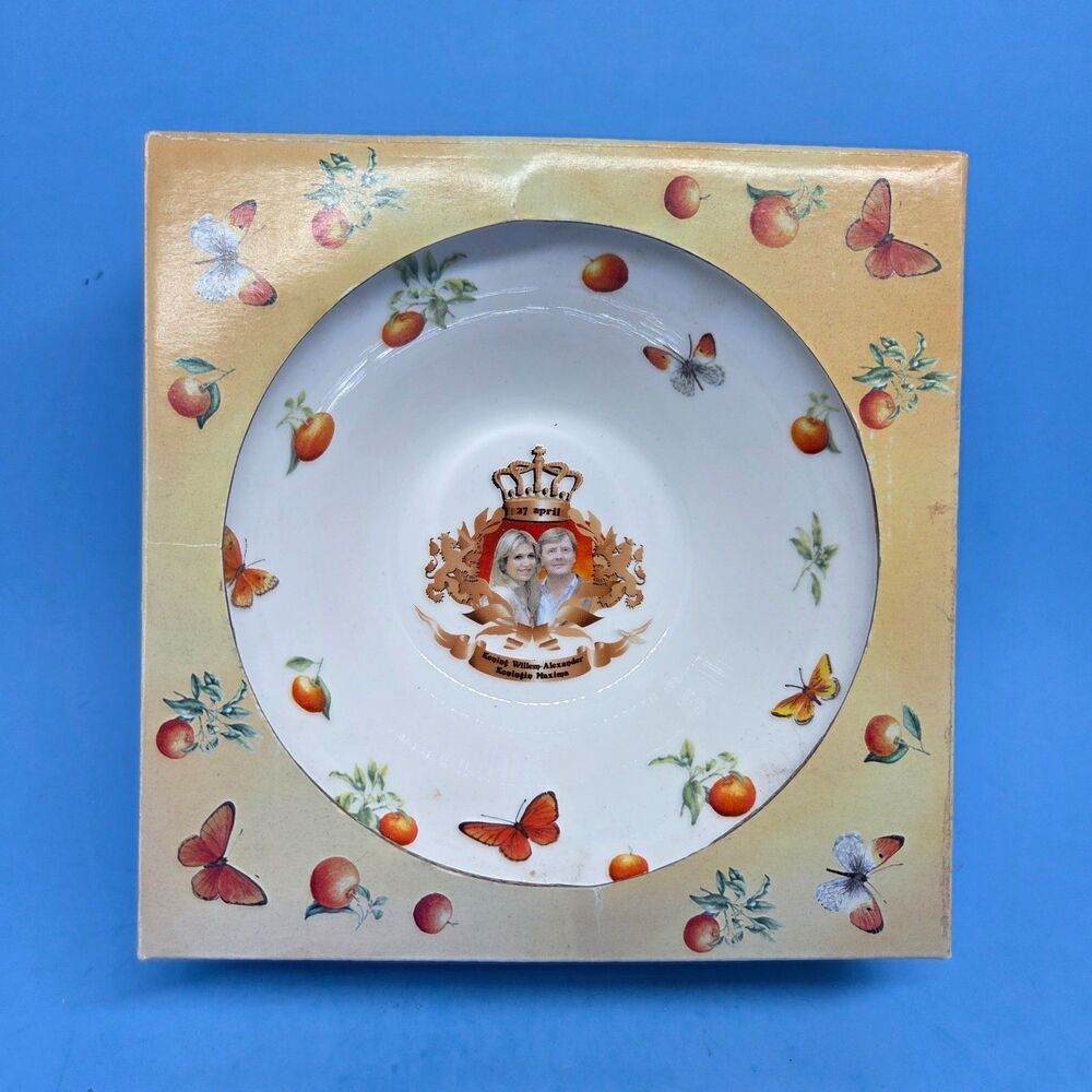 King Willem-Alexander And Queen Maxima Of The Neatherlands Commemerative Bowl